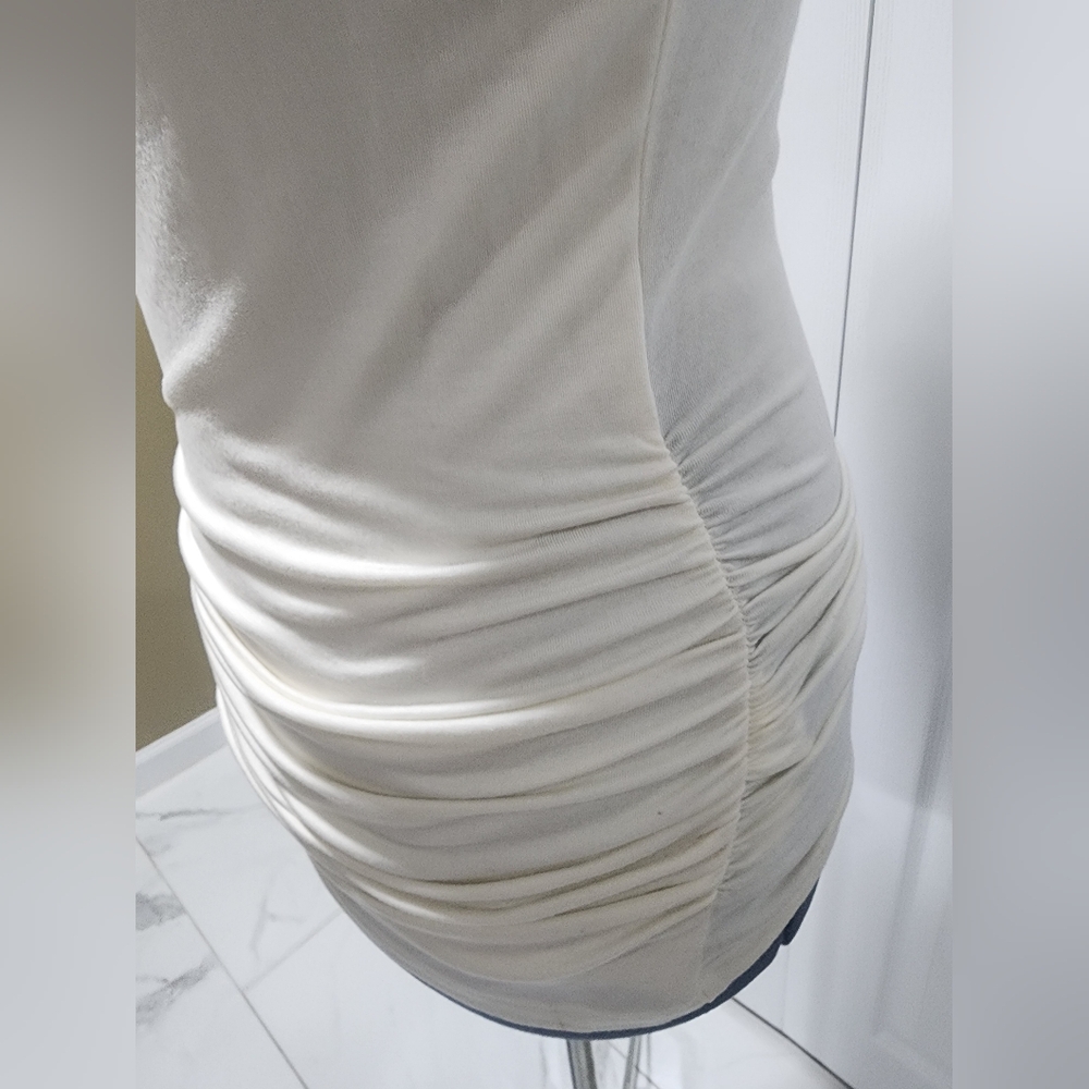 Banana Republic cream tank top with side zipper - Picture 3 of 6